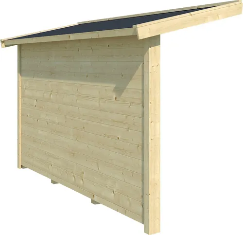 Schleppdach Outdoor Life 90 x 280 cm - Gartenhaus Erweiterung aus natürlichem Holz, ideal für zusätzlichen Schutz und stilvolle Gestaltung im Garten.