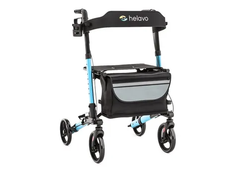 Helavo Rollator H1010 – faltbarer Reise-Rollator mit Sitz - Der Helavo Rollator H1010 ist ein leichter, faltbarer Rollator mit Sitz, ideal für Senioren. Mit nur 8,3 kg Tragkraft bis 136 kg, ergonomischen Griffen und kompaktem Design bietet er Komfort und Stabilität für unterwegs.