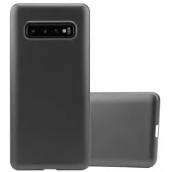 Cadorabo Schutzhülle für Samsung Galaxy S10 PLUS Hülle in Grau Handyhülle TPU Silikon Etui Cover Case
