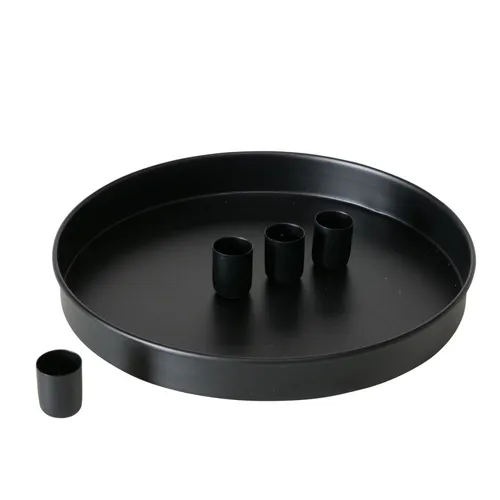 Kerzenhalter MARGO DH 25x3 cm schwarz in schwarz von Sonstige