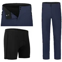 Fahrradhose PORVOO mit gepolsterter Innenhose für Herren - Robuste und elastische Radhose in peacoat blau, ideal für komfortable Fahrten. Mit gepolsterter Innenhose für zusätzlichen Komfort und optimalen Sitz.