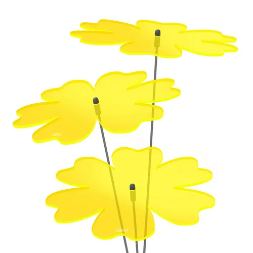 Stück SUNPLAY Sonnenfänger Ø20cm Suncatcher, Gartenstecker Butterblume GELB 3