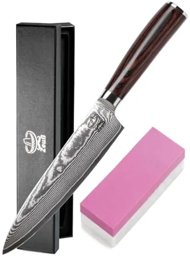 ZEUß Damastmesser XL (32cm) – TÜV geprüfter Damaststahl