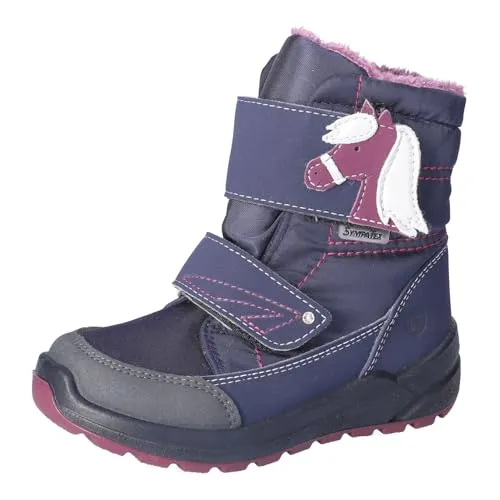 RICOSTA Mädchen Winterstiefel GAREI, Kinder Boots, Weite: Weit, lose Einlage, Sympatex, waschbar, gefüttert, wasserdicht, Nautic/Marine (170), 26 EU