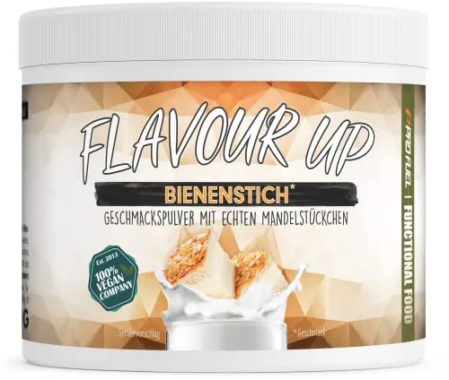 Geschmackspulver BIENENSTICH 250g - Leckerer Geschmack und Süße - nur 12 kcal pro Portion - Vielseitig einsetzbar für Lebensmittel & Getränke - Flavour Powder - FLAVOUR UP