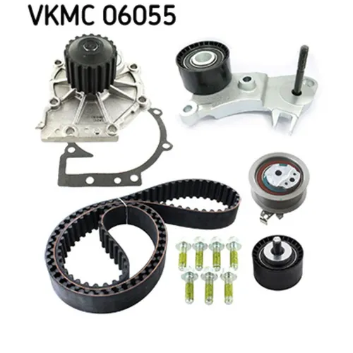 SKF Wasserpumpe + Zahnriemensatz VKMC06055 - Auto-Zahnriemen-Kits, hochwertiges Set mit Wasserpumpe und Zahnriemen für zuverlässige Motorleistung und lange Lebensdauer.