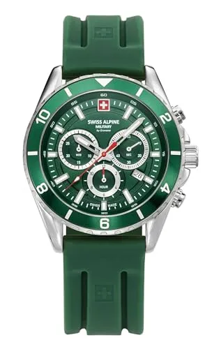 Swiss Alpine Military 7034.9834 Herrenuhr Sierra Chronograph 43mm - Armbanduhren mit 10 ATM Wasserdichtigkeit und präzisem Swiss Made Quarzwerk – ideal für aktive Herren, die Stil und Funktionalität schätzen.