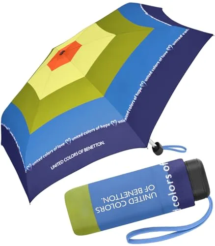 Benetton Regenschirm Rainbow Text
