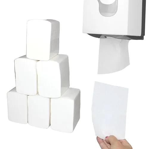 Premium Einzelblatt Toilettenpapier | 2-lagig | 100% Zellstoff - Toilettenpapiere: Hochwertiges 2-lagiges Toilettenpapier aus 100% Zellstoff, ideal für stark frequentierte Bereiche. Sparsam entnehmbar, perfekt für Hotels, Praxen und Büros. 9000 Blätter im Karton.