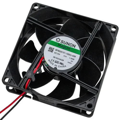 Lüfter 12V DC 1,44W 80x80x25mm 69,9m³/h 3200U/Min 69,9m³/h Sunon MF80251V11000UA