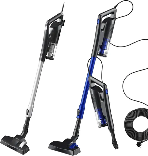 TurboTronic MF8 Stabstaubsauger - Beutelloser Handstaubsauger mit 600W Leistung, ideal für Hartböden und Teppiche. Ultra-leicht mit nur 1,3kg und 5m Kabel für mühelose Reinigung.