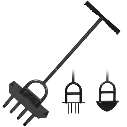 BOUDECH Aeroforge – Manueller Rasenlüfter 3 in 1 mit Ablageschale