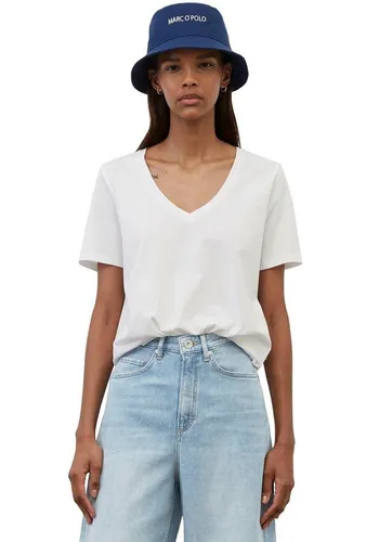 Marc O'Polo V-Shirt, white - Basic-Shirt aus 100% Baumwolle, weich und atmungsaktiv, ideal für lässige Looks und den täglichen Komfort.