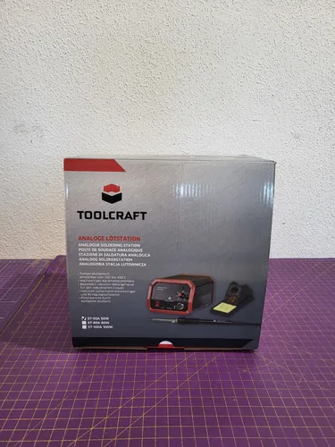 TOOLCRAFT ST-50A Lötstation - Lötgeräte mit präziser Temperatureinstellung von 150-450 °C und hochwertigem Keramikheizelement für effizientes Löten; inklusive Lötspitzenreiniger und robustem Aluminiumgehäuse.