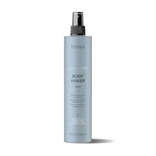 Lakmé TEKNIA Body Maker Mist 300 ml - Volumen-Spray für feines Haar, bietet starken Halt und schützt vor Hitze. Mit veganen Mikroproteinen für mehr Fülle, Schwung und Glanz – ideal für eine bewusste Haarpflege.