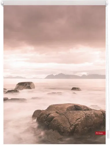 Lichtblick Rollo Klemmfix Stone - Grau Rot 70 x 150 cm, ohne Bohren - Rollos für Sicht- und Blendschutz, 100% Verdunkelung, einfache Montage ohne Bohren - ideal für Wohnräume und Büros.