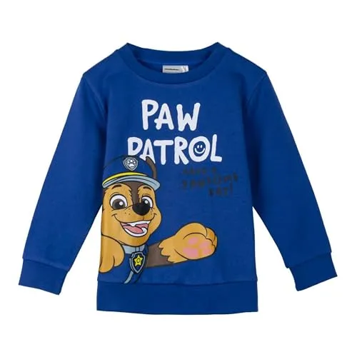 CERDÁ LIFE'S LITTLE MOMENTS Sweatshirt aus gebürsteter Baumwolle, Paw Patrol, Unisex, für Kinder, blau, 4 Jahre