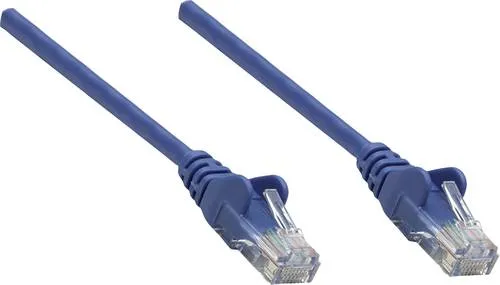 Intellinet 350723 RJ45 Netzwerkkabel, Patchkabel CAT 6a S/FTP 0.50m Blau Einzelschirm, Gesamtschirm, Halogenfrei 1St.