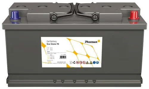 Phaesun Eco Store 90 Solarakkus 12 V - 90 Ah - Powerstations für Wohnmobile, Caravan und Gartenhäuser. Blei-Gel Technologie sorgt für hohe Leistung mit 1080 Wh und 90000 mAh Kapazität.