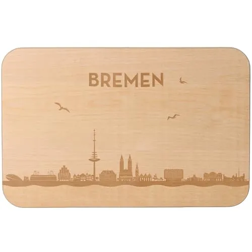 Goodtimes Bremen Skyline Frühstücksbrett 23cm x 15cm x 1cm