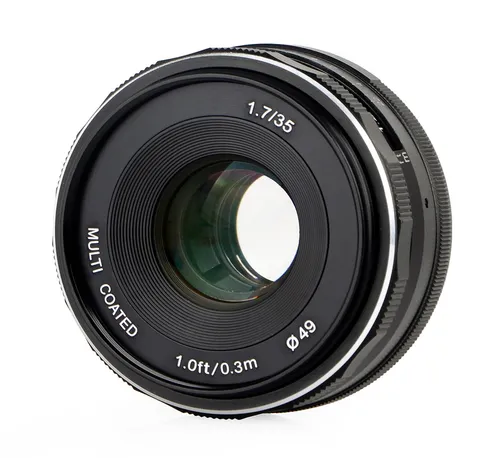 Meike 35mm F1.7 Objektiv für Sony E-Mount - Objektiv für Sony APS-C Kameras mit großer Blendenöffnung F1.7, ideal für kreative Fotografie und schöne Unschärfeeffekte.