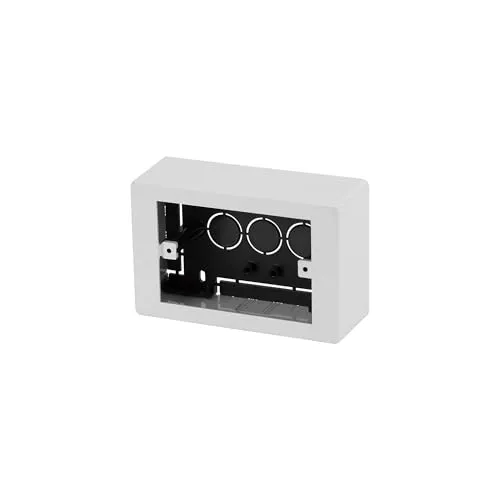 Fanton Box mit 3 Modulen, rechteckig, für elektrische Platten, Wandmontage, Weiß