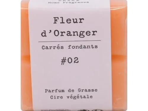 Duftzauber Tabs – Aroma-Schmelzlinge aus Duftwachs | Schmelztabletten für Duftlampen & Wachswärmer | Aromawachs für intensives Dufterlebnis (Quadrat, Nr.02 - FLEUR D` ORANGER)