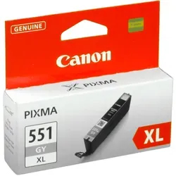 Canon Tinte 6447B001 CLI-551XLGY grau - Original Tintenpatrone 11 ml, brillante Druckqualität für Canon Pixma Drucker