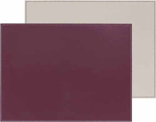 FREEFORM Duo Platzset, Kunstleder, 40x30cm, pflaume/elfenbein