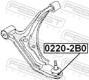 Febest Trag-/Führungsgelenk 0220-2B0