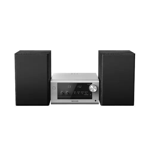 Panasonic SC-PM704EG-S - Kompaktes Micro HiFi Stereosystem mit CD, DAB+ und Bluetooth, 80W Leistung für starken und klaren Sound, schlankes Design für jedes Interieur