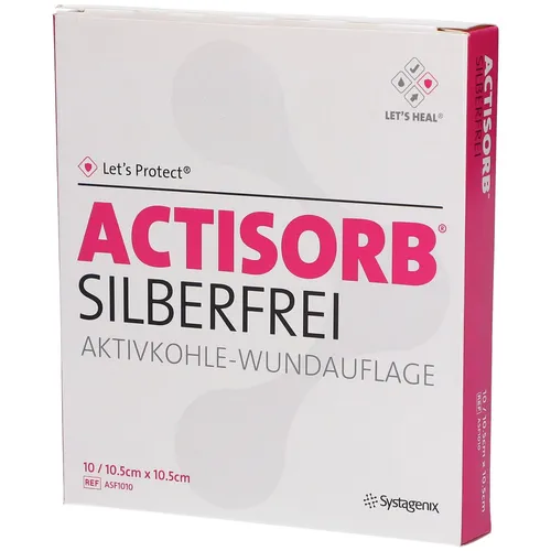 ACTISORB® SILBERFREI 10,5 x 10,5 cm steril