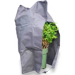 cm Premium XXL Winterschutz für Pflanzen - Graue Schutzhaube für Kübelpflanzen - Hochwertiges Pflanzenzubehör für effektiven Winterschutz. Die robuste Haube mit Reißverschluss schützt Ihre Kübelpflanzen zuverlässig vor Frost und Schnee, während das strapazierfähige Material für lange Haltbarkeit sorgt.