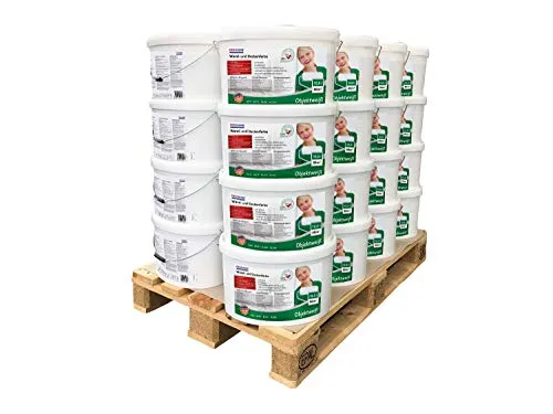 PROFHOME Objektweiß Wandfarbe 400 L - Hochergiebige Innenfarbe - Grundierung für ca. 2560 m², gut deckend und emissionsfrei. Ideal für Neu- und Renovierungsanstriche, wasserverdünnbar und umweltschonend.