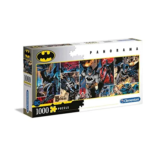 Clementoni 39574 Batman Puzzle 1000 Teile - Panorama Puzzle, farbenfrohes Denkspiel für die ganze Familie, entwickelt Konzentration und Lernfähigkeit