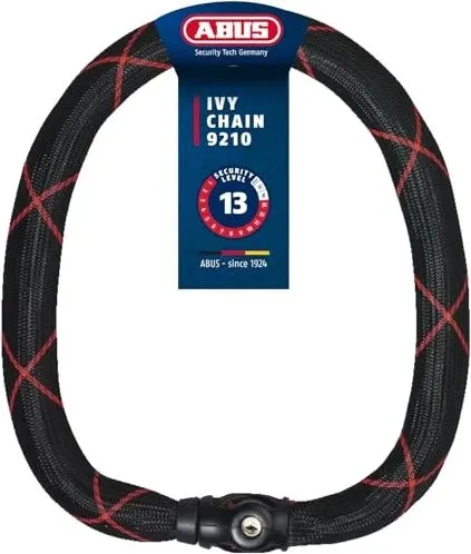 ABUS 88691 Kettenschloss, 85 cm - Hochsicherheit für Ihr Fahrrad - Fahrradschloss mit ABUS-Sicherheitslevel 13, 10 mm dicke Vierkantkette aus gehärtetem Stahl, schützt vor Diebstahl und Lackschäden, ideal für hochwertige Fahrräder und E-Bikes.