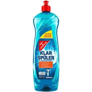 GutundGünstig Klarspüler 5-fach Effekt, gegen Wasserflecken und Kalkablagerung, 1 Liter