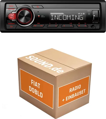 Pioneer MVH330DAB Autoradio Einbaupaket für Fiat Doblò 223
