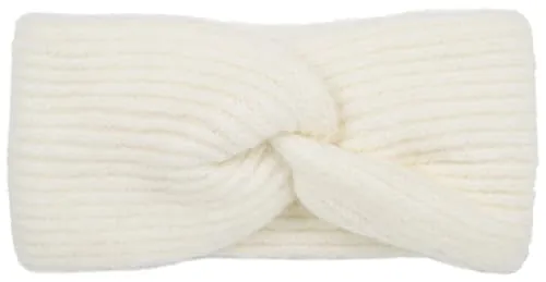 styleBREAKER Damen Strick Stirnband mit Twist Knoten und Rippenmuster einfarbig, warmes Winter Haarband, Headband 04026072, Farbe:Creme