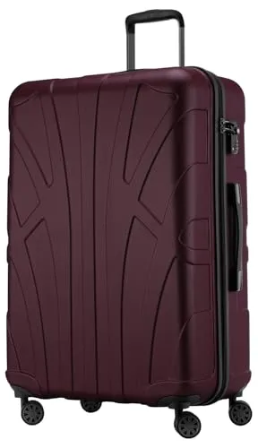 suitline großer Hartschalen-Koffer 76 cm - Koffer für Reisen von 2-3 Wochen, 96-110 Liter Packvolumen, extrem robust und bruchsicher, mit TSA-Zahlenschloss für mehr Sicherheit.