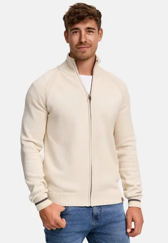 Indicode Strickjacke Herren INArutemia - Elegante Strickjacke aus 100 % Baumwolle für hohen Tragekomfort. Ideal für kühlere Tage, vielseitig kombinierbar und mit modernem Stehkragen – perfekt für jeden Anlass.