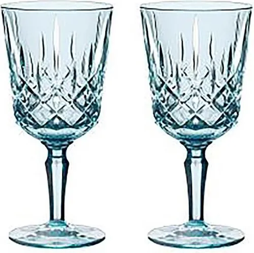 Nachtmann Weinglas Noblesse Colors 2er Set - Aqua - Weißweingläser aus hochwertigem Kristallglas, spülmaschinenfest und ideal für stilvolle Cocktails, mit einem zeitlosen Schliff-Design.
