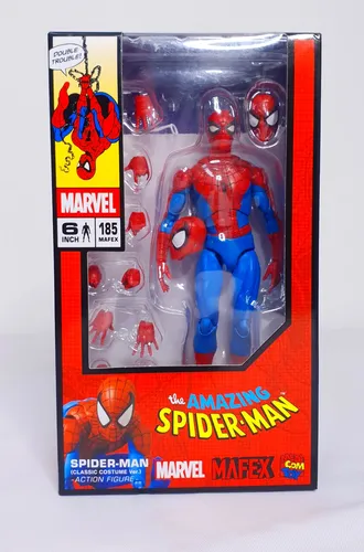 Mafex Com Toy 185 Spider-Man Figur ca. 15 cm Neu geöffnete OVP Japan Import
