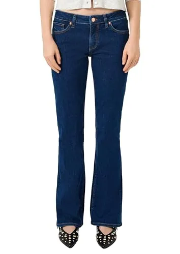 QS Schlagjeans mit Stretch in Blau - Größe 34 - Moderne Schlagjeans mit Stretch für optimalen Tragekomfort. Hoch geschnitten und mit ausgestelltem Bein, perfekt für einen lässigen Look. Pflegeleicht und atmungsaktiv für den täglichen Einsatz.