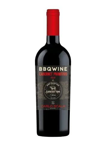 Carlo Scala BBQ Wine Puglia IGT – Rotwein aus Apulien – Ideal für Grillen & Fleisch – 0,75l – 15 % vol.
