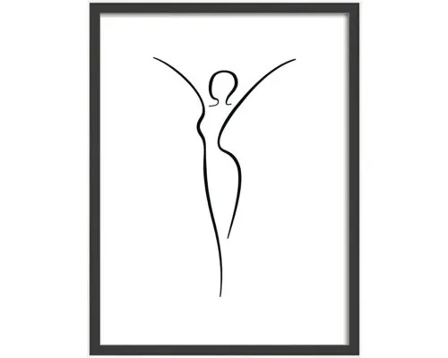 Bilderrahmen Holz Silhouette schwarz 30x40 cm