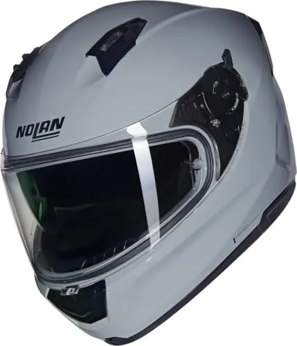 Nolan N60-6 Classico Integralhelm - Grau - XXL - Motorradhelm mit Airbooster-Technologie für optimale Belüftung und ultraweitem Visier für maximalen Komfort und Sicherheit auf der Straße.