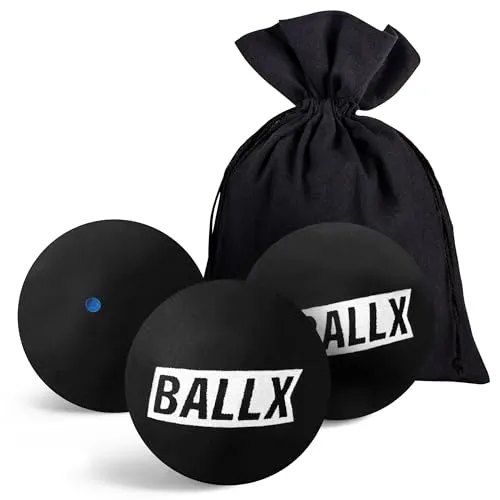 BallX® Squash Bälle Blauer Punkt XS2000 [3ER Set] von BallX