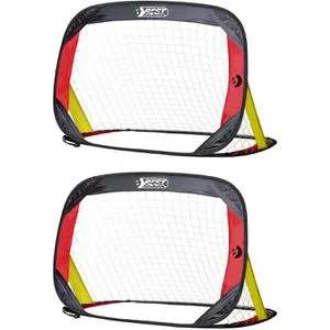 Best-Sporting Pop-up Fußballtor Set, faltbar & transportabel - 2 wetterfeste Fußballtore aus Kunststoff, ideal für Outdoor und Indoor. Mit Pop-Up Funktion für schnellen Aufbau und Transporttasche für einfache Mitnahme.