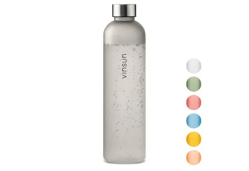 Vinsun Trinkflasche Tritan Wasserflasche 650ml - Sportflasche Kohlensäure geeignet, Auslaufsicher, BPA frei, bruchsicher, geruchs- und geschmacksneutral